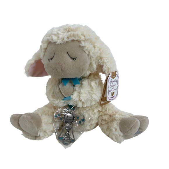 Ganz Serenity Lamb Praying Plush Toy Stuffed Animal Baby Boy Religious 12.5" - Picture 1 of 17